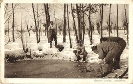 T2/T3 Harctéri Toalett Januárban, Az Érdekes Újság Kiadása / Military WWI Hungarian, Washing In January (EK) - Non Classés