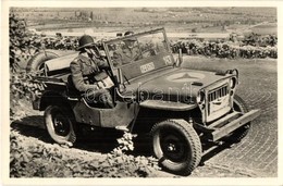 T2 1948 Közlekedésrendészeti Járőr, Willys Jeep, Rendőrségi Emléklap Bizottság, Belügyminisztérium Kiadása / Hungarian P - Unclassified