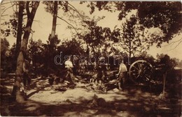 ** T2 WWI K.u.K. Military Camp, Soldiers With Cannon, Photo - Non Classificati