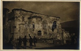 ** T2 Italian Military Postcard, Destroyed Building, Soldiers, Photo - Non Classificati