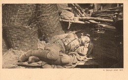 ** T1/T2 Egy Oslavijai Lövészárokban. Első Világháborús Osztrák-magyar Katonai Lap / WWI K.u.K. Military, Resting Soldie - Sin Clasificación