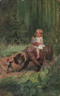 * T3 Girl Riding On A Bear, Dwarf, P.F.B. No. 4281. S: H. Susemihl (Rb) - Ohne Zuordnung