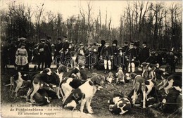 T2/T3 'Chasse A Courre En Foret De Fontainebleau - Au Rendez-vous - En Attendant Le Rapport' / Hunting Hounds In A Fores - Non Classés