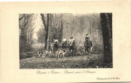 ** T2/T3 'Chasses á Courre - Départ Pour L'Attaque' / Hunters On Horses, Hunting Dogs, Depart For The Attack (EK) - Non Classificati