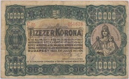 1923. 10.000K 'Orell Füssli Zürich' Piros Sorozat- és Sorszám T:III,III-
Adamo K42/1 - Non Classés