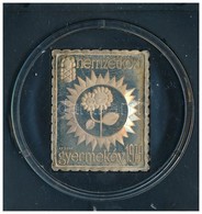 1979. 'Nemzetközi Gyermekév' Ag Bélyegérem Eredeti ÁPV Tokban (~3,41g/0.835/27x22mm) T:PP Fo.,patina - Unclassified