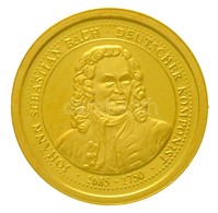 Németország DN 'Johann Sebastian Bach - Deutscher Komponist 1685-1750' Au Emlékérem (1,57g/0.585/14mm) T:PP
Germany ND ' - Sin Clasificación