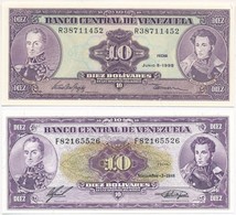 Venezuela 1988. 10B + 1995. 10B T:I
Venezuela 1988. 10 Bolivares + 1995. 10 Bolivares C:UNC - Ohne Zuordnung