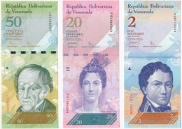 Venezuela 2007. 2B + 20B + 2009. 50B T:I
Venezuela 2007. 2 Bolviares + 20 Bolivares + 2009. 50 Bolivares C:UNC - Ohne Zuordnung