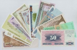 14db-os Vegyes Külföldi Bankjegy Tétel, Közte Szlovénia, Horvátország, Katar, Szíria, Bulgária, Pakisztán, Libanon és Bo - Ohne Zuordnung