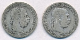 Ausztria 1893-1894. 1K Ag 'Ferenc József' (2xklf) T:2-,3 Austria 1893-1894. 1 Corona Ag 'Franz Joseph' (2xdiff) C:VF,F - Ohne Zuordnung