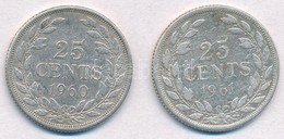 Libéria 1960-1961. 25c Ag (2xklf) T:2-
Liberia 1960-1961. 25 Cents Ag (2xdiff) C:VF - Non Classés