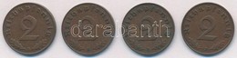 Német Harmadik Birodalom 1939B 2pf (4x) T:2
German Third Reich 1939B 2 Pfennig (4x) C:XF - Ohne Zuordnung