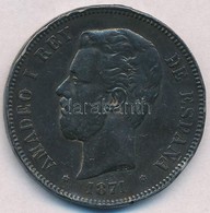 Spanyolország 1871DE-M (74) 5P Ag 'I. Amadé' T:2-,3 Ph. Fülnyom
Spain 1871DE-M (74) 5 Pesetas Ag 'Amadeao I' C:VF,F Edge - Ohne Zuordnung