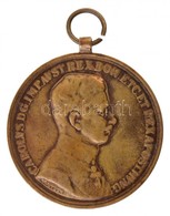 1917. 'Károly Arany Vitézségi Érem' Aranyozott Br Kitüntetés Mellszalag Nélkül, 'BRONZE' Jelzés Peremen. Szign.: Kautsch - Unclassified