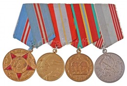 Szovjetunió 1968. '50 éves A Szovjet Fegyveres Erők' Sárgaréz Kitüntetés Mellszalagon + 1978. '60 éves A Szovjet Fegyver - Non Classificati