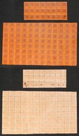 ANTICHI STATI - PONTIFICIO - 1869 - 10 Cent Vermiglio Arancio (26c) - Intero Foglio Di 120 Diviso In Due Blocchi (pos.1/ - Altri & Non Classificati