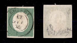 ANTICHI STATI - SARDEGNA - 1854 - 5 Cent (7d) - Chieri 12.10.55 - Molto Bello - Diena + Oliva (1.200) - Other & Unclassified