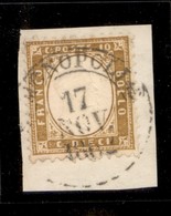 REGNO D'ITALIA - 1862 - 10 Cent (1) Usato Su Frammento - Monopoli 17.11.62 - Diena (850) - Other & Unclassified