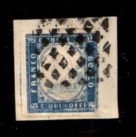 REGNO D'ITALIA - 1863 - 15 Cent (11) Usato Su Frammento - Doppia Stampa Speculare Del Riquadro (parziale In Basso A Dest - Andere & Zonder Classificatie