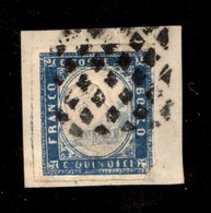 REGNO D'ITALIA - 1863 - 15 Cent (11) Usato Su Frammento - Doppia Stampa Speculare Del Riquadro (parziale In Basso A Dest - Otros & Sin Clasificación