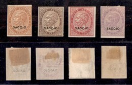 REGNO D'ITALIA - 1863 - Saggi De La Rue (L17+L19+L20+L21) - Non Dentellato - Gomma Originale (960) - Altri & Non Classificati