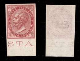 REGNO D'ITALIA - 1866 - Prova D’Archivio - 40 Cent Torino (P20) Bordo Foglio - Gomma Integra (600) - Altri & Non Classificati