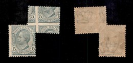 REGNO D'ITALIA - 1906 - 5 Cent Leoni (81) - Formato Anomalo Per Piega Del Foglio - Gomma Originale - Other & Unclassified