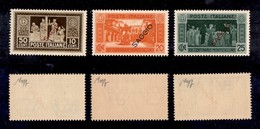 REGNO D'ITALIA - 1929 - Saggi - Montecassino (262/264) - 3 Valori - Gomma Integra - Andere & Zonder Classificatie