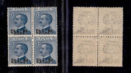 REGNO D'ITALIA - 1922 - BLP - 25 Cent (8) In Quartina - Filigrana Capovolta - Gomma Integra - Non Catalogato - Altri & Non Classificati