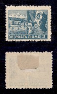 OCCUPAZIONI - FIUME - 1919 - Non Emesso - 2 Corone (59/I) Dentellato 10 1/2 - Gomma Originale - Leggero Assittigliamento - Fiume