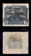 OCCUPAZIONI - FIUME - 1921 - Segnatasse - 30 Cent Su 1 Corona (31taa-varietà G) - Soprastampa Obliqua Spostata A Destra  - Fiume