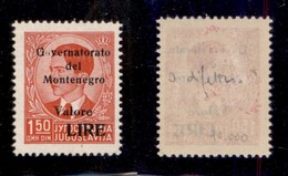 OCCUPAZIONI - MONTENEGRO - 1941 - 1,50 Lire (41) - O Di Governatorato Difettosa - Gomma Originale - Montenegro