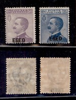 COLONIE - EGEO - 1912 - Soprastampati (1/2) - Serie Completa - Gomma Integra (550) - Other & Unclassified