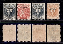 COLONIE - ERITREA - 1916 - Croce Rossa (41/44) - Serie Completa - Gomma Integra (350) - Andere & Zonder Classificatie