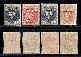 COLONIE - ERITREA - 1916 - Croce Rossa (41/44) - Serie Completa - Gomma Integra (350) - Other & Unclassified