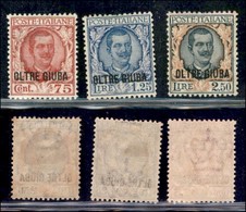 COLONIE - OLTRE GIUBA - 1926 - Floreale (42/44) - Serie Completa - Ottima Centratura (800) - Sonstige & Ohne Zuordnung