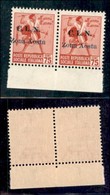 LOCALI - AOSTA - 1944 - 75 Cent (3) - Coppia Bordo Foglio - Soprastampa Spostata A Sinistra + Normale - Gomma Integra -  - Autres & Non Classés