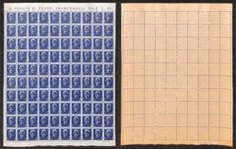 LOCALI - MANTOVA - 1945 - 35 Cent + 2,15 Lire (3) - Intero Foglio Di 100 Con Tutti Gli Errori Di Composizione - Gomma In - Altri & Non Classificati