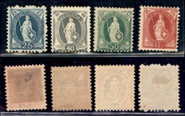 EUROPA - SVIZZERA - 1899 - Allegoria (67C+68A+69Ca+70C) - Serie Completa - Gomma Originale - Sonstige & Ohne Zuordnung