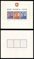 EUROPA - SVIZZERA - 1936 - Foglietti - Pro Patria (2) Usato - Other & Unclassified