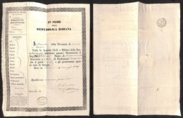 PREFILATELICHE - DOCUMENTI - VARIE - Repubblica Romana - Pesaro 14 Maggio 1849 - Passaporto All’Interno - Sonstige & Ohne Zuordnung