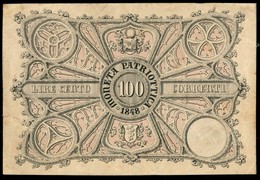 CARTAMONETA - BANCONOTE - 1848 - Italia - 100 Lire Moneta Patriottica - Piccolo Strappo - BB - Andere & Zonder Classificatie