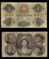 CARTAMONETA - BANCONOTE - 1872 (17 Luglio) - 1 Lira Banca Nazionale Nel Regno D’Italia - Andere & Zonder Classificatie