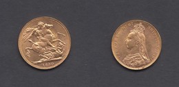 MONETE - MEDAGLIE - 1890 - Sterlina Oro Vittoria (7,98 Gr) - MB - Cert. AG - Andere & Zonder Classificatie
