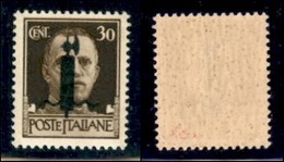 REPUBBLICA SOCIALE - PROVVISORI - 1944 - Verona - Soprastampa In Nero - 30 Cent (492A) - Gomma Integra - Andere & Zonder Classificatie