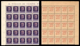 REPUBBLICA SOCIALE - PROVVISORI - 1944 - Verona - Soprastampa Rosso Arancio - 50 Cent (493E - Varietà S) Con Decalco - B - Sonstige & Ohne Zuordnung