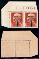 REPUBBLICA SOCIALE - PROVVISORI - 1944 - Verona - 75 Cent (494a) - Coppia Angolare (pos. 99/100) - Gomma Integra - Andere & Zonder Classificatie