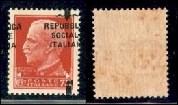 REPUBBLICA SOCIALE - PROVVISORI - 1944 - Firenze - 75 Cent (494) Con Soprastampa Spostata E Obliqua - Gomma Integra - Andere & Zonder Classificatie