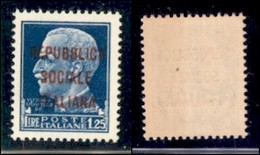 REPUBBLICA SOCIALE - PROVVISORI - 1944 - Verona - Soprastampa M In Rosso - 1,25 Lire (495BA) - Gomma Integra (600) - Sonstige & Ohne Zuordnung